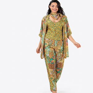 Elegante y Acogedor Conjunto de Pijama de Satén de 3 Piezas para Mujer, Lencería Sexy con Estampado de Ángel, Ropa Íntima en Stock con Detección de Agujas - Product Image 1