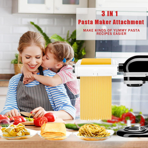 Machine à pâtes 3in1 pour l'aide cuisine pâte <span class=keywords><strong>feuille</strong></span> rouleau Spaghetti Fettuccine support mélangeur accessoire - Product Image 5