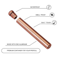 Réservoir de stockage en alliage d'aluminium 110 mm, logo laser imprimé UV et couvercle sablé finition mate pour le stockage de cigarettes, fournitures sur place
