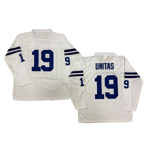 Maglia da rugby da uomo in stile vintage con cuciture Peyton Manning <span class=keywords><strong>Johnny</strong></span> Unitas Dwight Freeney Reggie Wayne S-3XL Spedizione veloce - Product Image 3