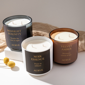 Bougie parfumée en cire de soja dans un bocal en verre de luxe, artisanale, écologique, marque privée AIKUN, pour la Saint-Valentin, les mariages et la décoration de la maison - Product Image 3