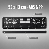 Cadre de plaque d'immatriculation en plastique de style européen personnalisé et support de plaque d'immatriculation de voiture, modèle OEM