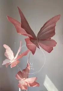 Q131 ручной работы бумажная бабочка Eva Водонепроницаемая бабочка на заказ гигантская Шелковая бабочка окно фотография свадебный реквизит украшение