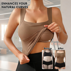 Vente en gros de combinaisons de sport sans couture sans fil à marque privée, double couche, compression, <span class=keywords><strong>dos</strong></span> en U, antichoc, respirantes, en jersey - Product Image 4
