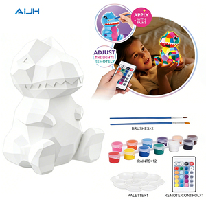 <span class=keywords><strong>Kit</strong></span> <span class=keywords><strong>de</strong></span> Lámpara Nocturna <span class=keywords><strong>de</strong></span> Dinosaurio Pintada a Mano AiJH, Manualidades DIY, Lámpara Nocturna Recargable <span class=keywords><strong>de</strong></span> Plástico con Diseño <span class=keywords><strong>de</strong></span> Luna Dibujada a Mano - Product Image 1