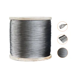 304 Stainless Steel Multi-strand Wire Rope 7x7 Structure 1.0mm 1.2mm 1.5mm Chandelier Decorative Mild Wire Rope