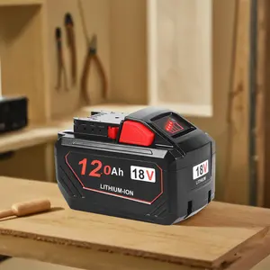 Pengiriman gudang luar negeri M18 baterai Lithium Ion isi ulang 18V 7.0/8.0/9.0/12Ah pengganti untuk Milwaukee alat tanpa kabel