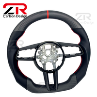 Volant de direction personnalisé en fibre de carbone mate pour Porsche Cayenne Panamera 718GTS 997 985 981 Boxster Cayman 987 992
