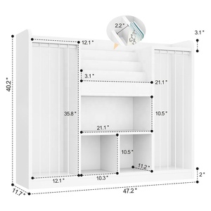 Estantería Infantil de 4 Niveles para Guardería, Organizador de Juguetes de Peluche de Madera con Estantes - Product Image 6