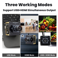 Cámara 4K HD-MI/USB3.0 con Sensor IMX678 de 1/1.8 Pulgadas, 0.05Lux de Baja Iluminación, H.264 de Alta Velocidad 60FPS UVC