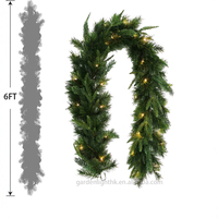 Guirnalda de Hiedra Artificial Verde de 6 Pies Personalizada con Luces LED Blanco Cálido, Plástico Ecológico, Decoración Moderna para Chimenea, Pared, Navidad