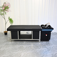 Bac à shampoing portable sans plomberie avec réservoir d'eau et chaise de lavage confortable pour salon de coiffure et spa