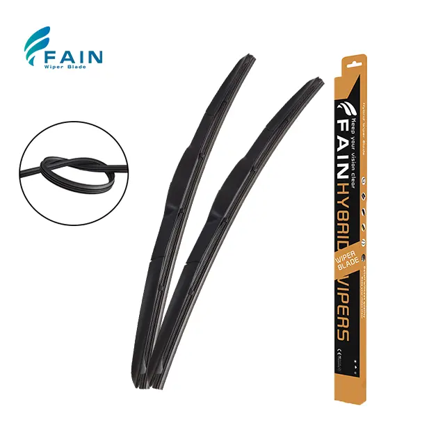 Fain BHH-301 hybrid windshield wiper blades better steel disc high quality double packed color box hybrid wiper blades