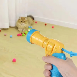 1 Set de Pistola de Juguete de Peluche, Lanzador Silencioso Interactivo, Mini Pistola de Juego, Juguetes de Peluche Elásticos, Suministros para Mascotas - Product Image 3