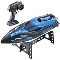Bateau télécommandé rapide pour jeux aquatiques, 25 km/h, étanche, contrôle intégral, navigation nocturne colorée