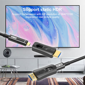 007 4K/60 hdmi फाइबर ऑप्टिक केबल एचडी के लिए एचडीएमआई नर पुरुष जस्ता मिश्र धातु D-D नाली ऑडियो वीडियो माइक्रोफोन - Product Image 3