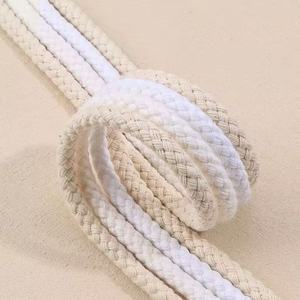 Cordão de Algodão Trançado Redondo de 7mm Impermeável para Bolsas, Roupas, Calçados e Têxteis Domésticos - Cordão Colorido de 7mm - Product Image 6