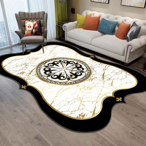 Alfombra nórdica moderna con estampado 3D, sofá para sala de estar, mesa de centro, alfombra de lujo ligera, alfombra familiar - Product Image 1