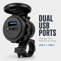Chargeur USB universel pour moto de rue NETPOR, charge rapide PD, prise de conversion étanche pour guidon de téléphone, mise à niveau