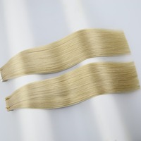Ekstensi Rambut Lurus Model Tape Ins Grosir Pabrik, Mesin Double Weft, Ekstensi Rambut Tape In Biasa