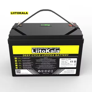 Quick delivery LiitoKala 12.8V Lithium-iron phospha RV Camper Golf Cart Off-Road off-grid Solar Wind 12V 100Ah LiFePO4 battery