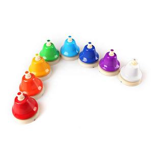 Set di Campanelle da Tavolo in Plastica per Strumenti Musicali a Percussione, 8 Toni, Colore Arcobaleno Metallico, Giocattolo Musicale per Bambini - Product Image 2