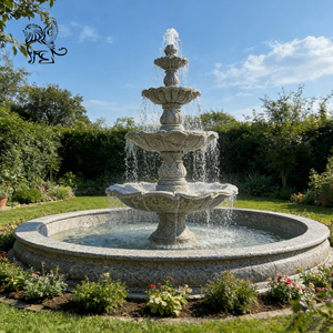 Fontana d'Acqua Esterna in Marmo Bianco Naturale per Decorazione di Ville, Resort, Cortili e Giardini - Product Image 6