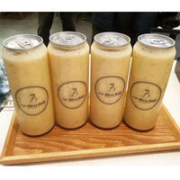 Boîtes de conserve en plastique transparentes avec logo personnalisé 350ml 500ml 12oz bouteille de canette de thé à bulles de boisson bouteilles en plastique PET transparentes pour café jus de fruit
