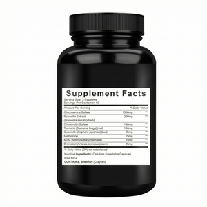Cápsulas de Glucosamina y Condroitina de Marca Privada OEM ODM, Suplementos Naturales <span class=keywords><strong>para</strong></span> la Salud Ósea con Cúrcuma y MSM <span class=keywords><strong>para</strong></span> Personas Mayores, Cápsulas Veganas - Product Image 4