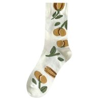 Grosir Pabrik kaus kaki katun lucu kualitas tinggi kaus kaki olahraga pola bunga pakaian sehari-hari untuk wanita kaus kaki Kru