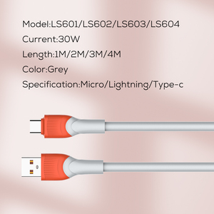 LDNIO LS601 nouvelle arrivée ldnio-<span class=keywords><strong>cable</strong></span>-usb câble de charge tipo c 1M 30w TPE câble de données - Product Image 3