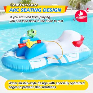 Jet ski gonflable pour enfants avec pistolet à eau intégré pour jeux aquatiques estivaux - Product Image 6