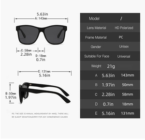 Lunettes de soleil polarisées personnalisées avec logo, grande monture, style <span class=keywords><strong>Ban</strong></span> <span class=keywords><strong>Ray</strong></span>, pour le sport, le cyclisme, la mode en plein air, coupe-vent, UV400, pour hommes et femmes - Product Image 5