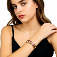 Bracelet à breloques italien tendance et très vendu, fruits cerise fraise beignet, module DIY, chaîne en acier inoxydable plaqué platine