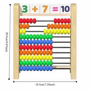 Al por mayor: Ábaco de madera educativo y colorido para contar números, juguete de rompecabezas Montessori para niños - Product Image 4