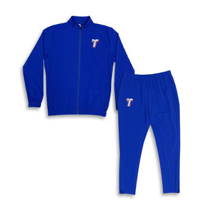 Fabricant OEM Jogger Suit Impression personnalisée Logo Design Sport Bleu Ensemble de survêtement pour hommes - Product Image 1
