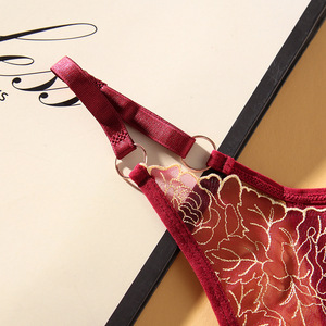 Mutandine Sexy Economiche da Donna in Poliammide con Ricamo in Pizzo, Perizoma con Logo in Vita, Traspiranti, Ecologiche, Floreali e Trasparenti - Product Image 4