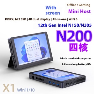 มินิโฮสต์ N200 เจนเนอเรชั่น 12 หน้าจอสัมผัส 7 นิ้ว ระบบปฏิบัติการ Win11 พร้อม Office  แท็บเล็ตเกมมิ่ง N150/N305  พีซีใหม่  Quad Core DDR5 16GB SSD CN MN-7 Quad Core - Product Image 4