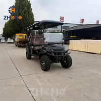Voiturette de golf électrique tout-terrain, étanche et antidérapante, véhicule de chasse 6 places, équipée d'une batterie au lithium.