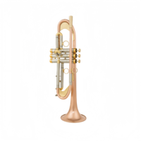 Phosphorus Bronze Heavier 3 Piston BB Key Trumpet Tricolor Matte Brushed Finish with Amado Water Key Fixed Ring Brass Instrument