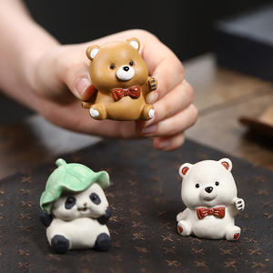 Juego de té de arcilla púrpura con diseño de animales de dibujos animados para mascotas, Yixing Zisha Tea Pet con varillas de incienso, accesorios de té de Kung Fu <span class=keywords><strong>chino</strong></span> - Product Image 2