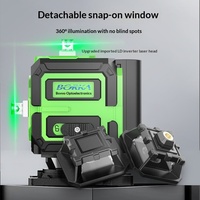Niveau laser vert Boka 4D 16 lignes, projecteur de lignes infrarouges haute précision, modèle extérieur pour éclairage intense, Chine