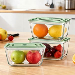 High Borosilicate <b>Glass</b> Sealed and Moisture-proof <b>Glass</b> Food Storage <b>Box</b> Large Capacity Crystal with Buckle Lid Hot Selling - Product Image 3