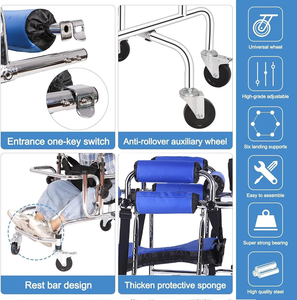 Silla Ergonómica de Rehabilitación para Parálisis Cerebral Pediátrica, Silla de Soporte Postural para Niños con Necesidades Especiales, con Hebillas de Seguridad de un Clic, CE - Product Image 4