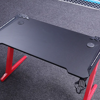 Table de bureau de jeu lumineuse rvb de haute qualité bureau de jeu Led bureaux d'ordinateur avec support pour casque pour jeu