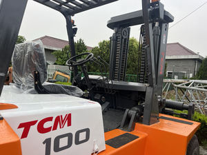 Used TCM FD100 10 Ton Original Japan Diesel Counterbalance <b>Forklift</b>, TCM FD100 Lift Truck For Port And Factory Cargo Handling - Product Image 1