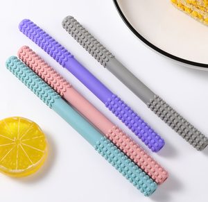 YDS <span class=keywords><strong>Chewy</strong></span> Tube de qualité alimentaire sécurité dentition paille creux <span class=keywords><strong>Tubes</strong></span> de dentition Silicone souple bébé jouets de dentition - Product Image 3
