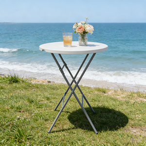 Tavolo Pieghevole Rotondo Resistente all'Acqua, <span class=keywords><strong>Tavoli</strong></span> Pieghevoli per Feste all'Aperto - Product Image 6