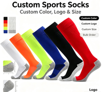 Chaussettes d'équitation longues pour jeunes et adultes, avec revers, logo personnalisé, blanches, en polyamide haute performance, rembourrées, à compression, pour l'hiver, style américain, vente en gros