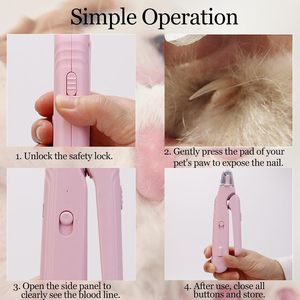 Cortauñas Profesional Ecológico para Mascotas con Luz LED, Protector <span class=keywords><strong>de</strong></span> Seguridad para Uñas <span class=keywords><strong>de</strong></span> Perros y Gatos, Cuchilla Afilada, Diseño Anti-Salpicaduras - Product Image 2